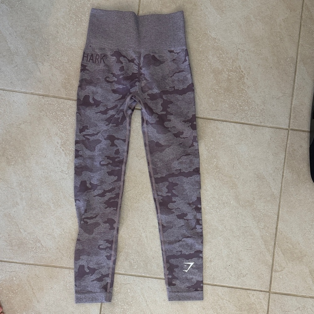Gymshark Purple Camo Seamless High-Waist Leggings